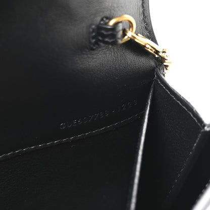 Saint Laurent Crinkled Calfskin Uptown Chain Wallet Black 7 of 10