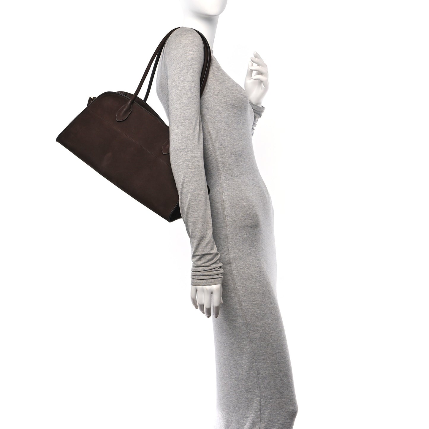 Nubuck Margaux Shoulder 12 Dark Mocha