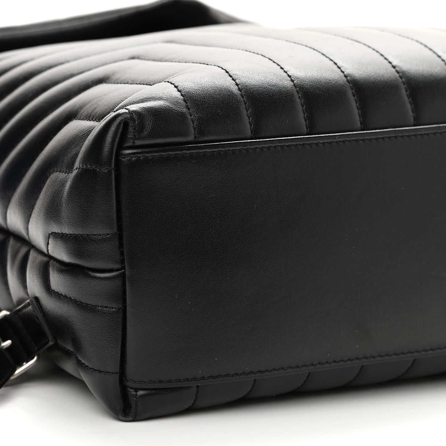 Calfskin Y Quilted Monogram Medium Loulou Backpack Black