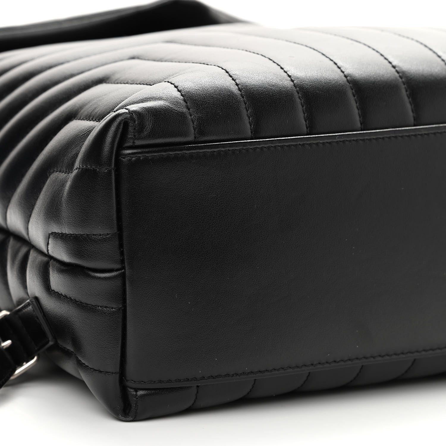 Saint Laurent Calfskin Y Quilted Monogram Medium Loulou Backpack Black 11 of 13