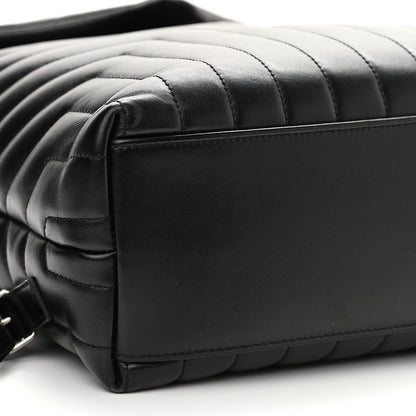 Saint Laurent Calfskin Y Quilted Monogram Medium Loulou Backpack Black 11 of 13