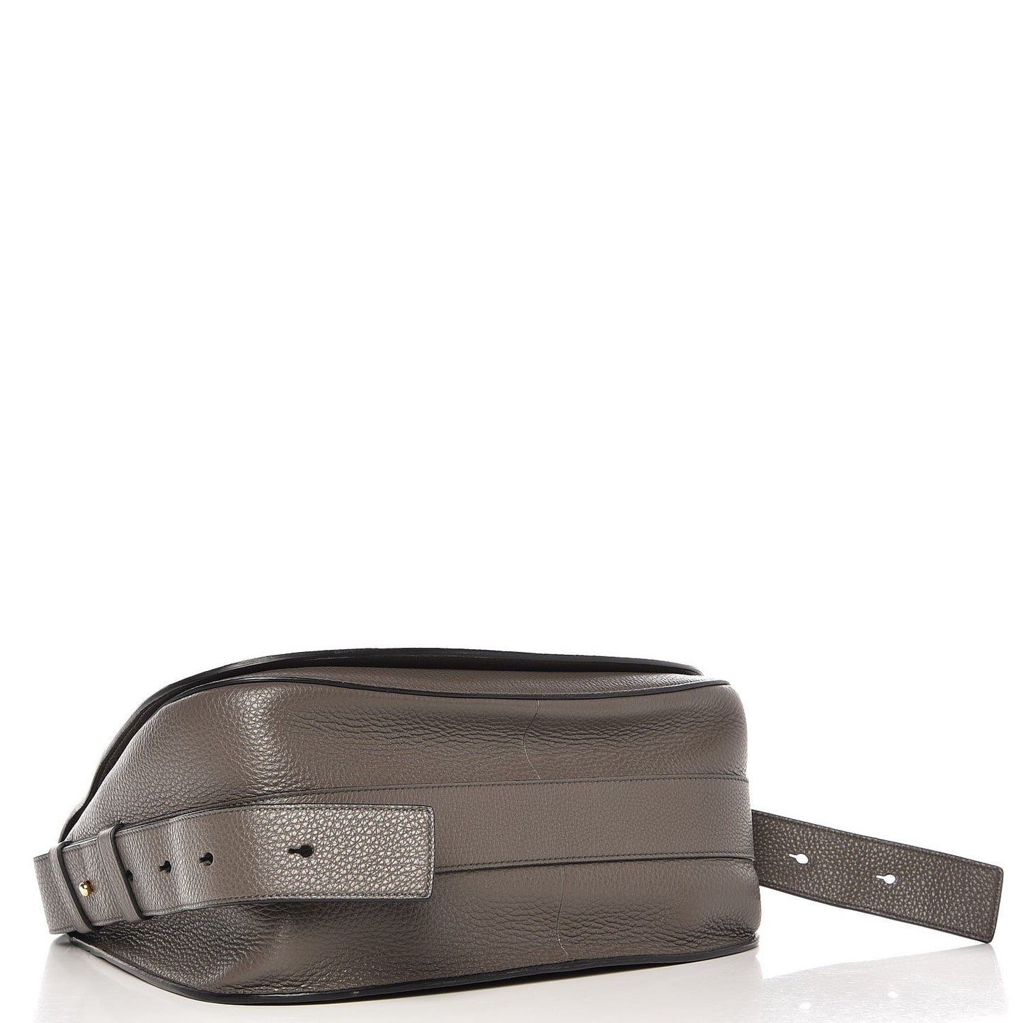 Grained Calfskin Soft Jennifer Saddle Bag Graphite