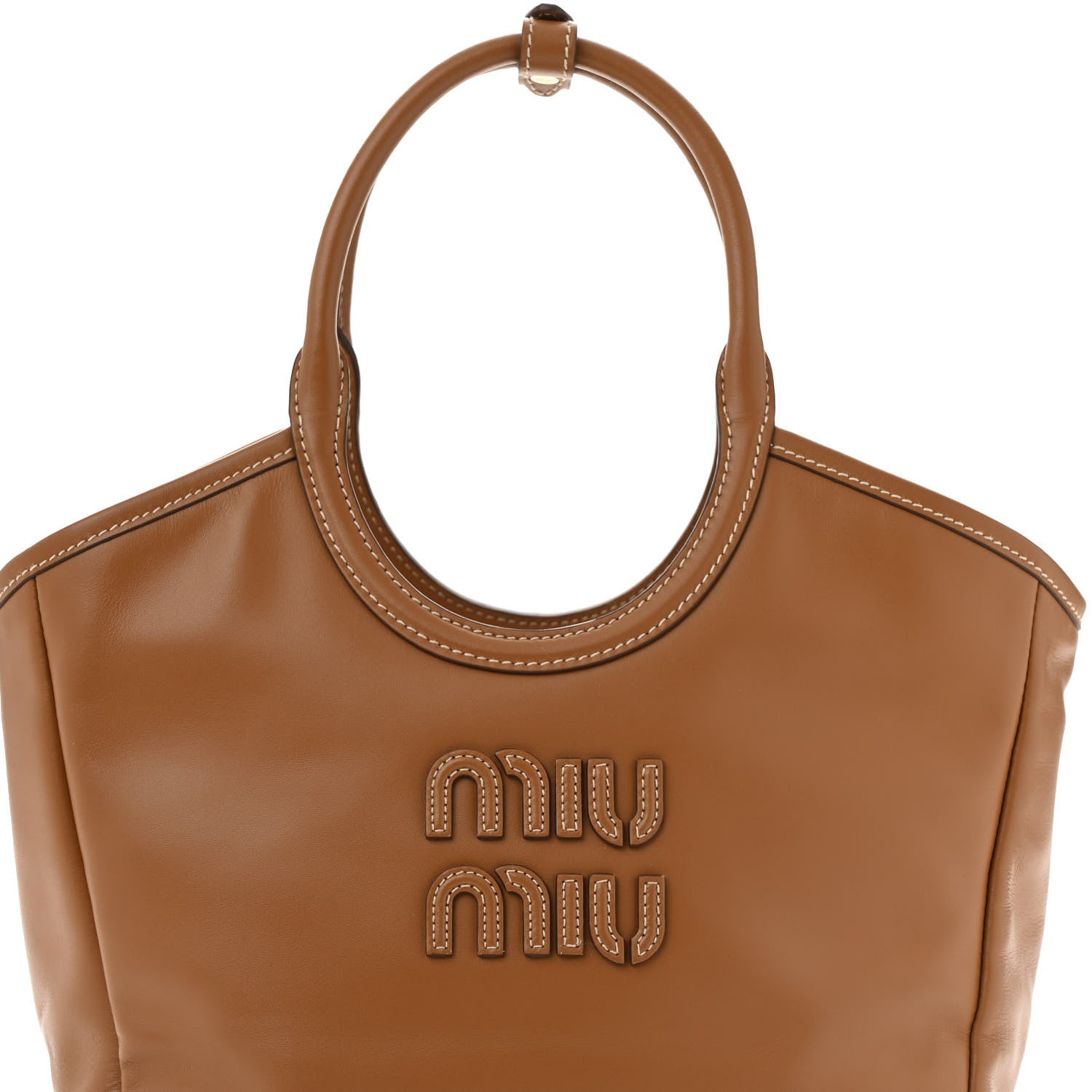 MIUMIU　キャメル　サイズ0 Miu Miu Soft Calf Softy Small Ivy Tote Bag Caramel 1726514