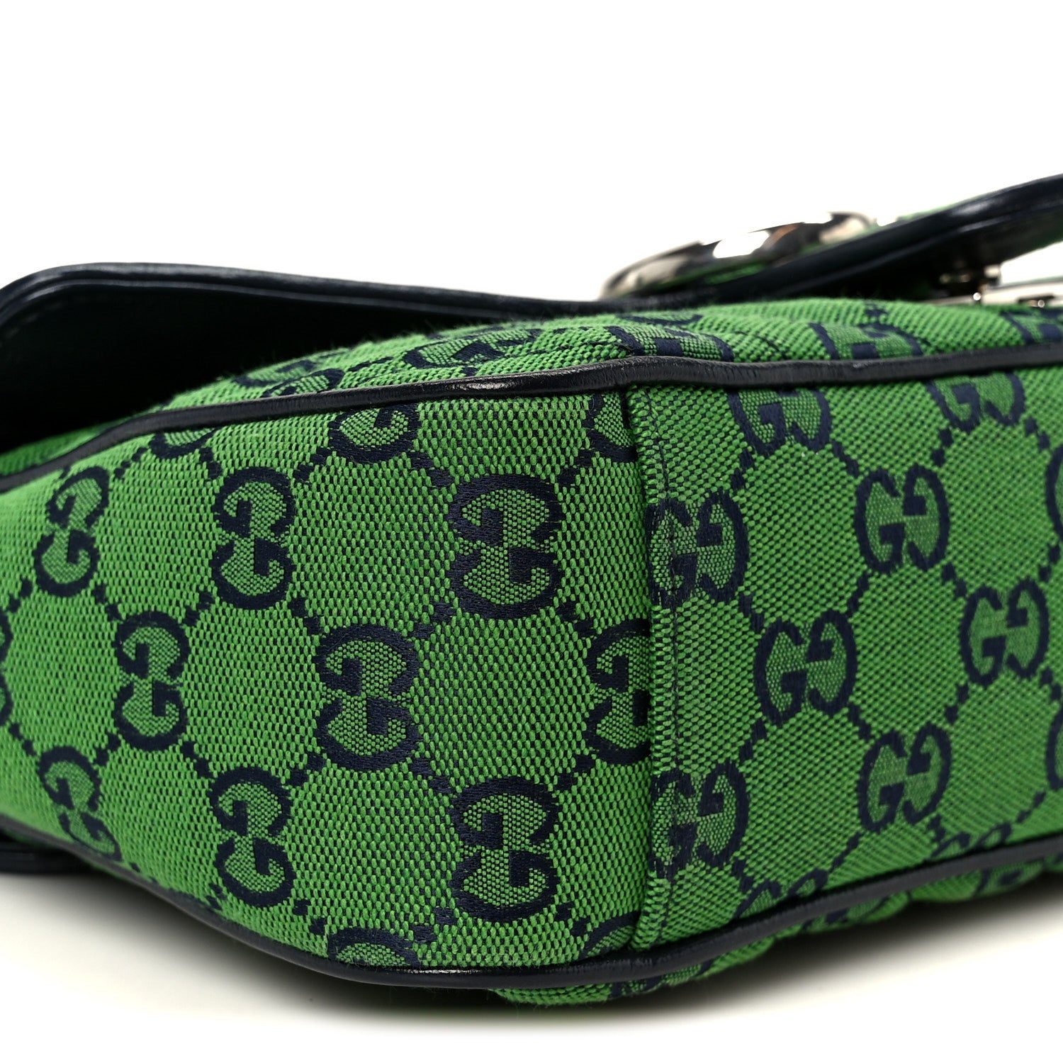 Gucci Monogram Multicolor Matelasse Diagonal Small GG Marmont Shoulder Bag Green Blue 9 of 10