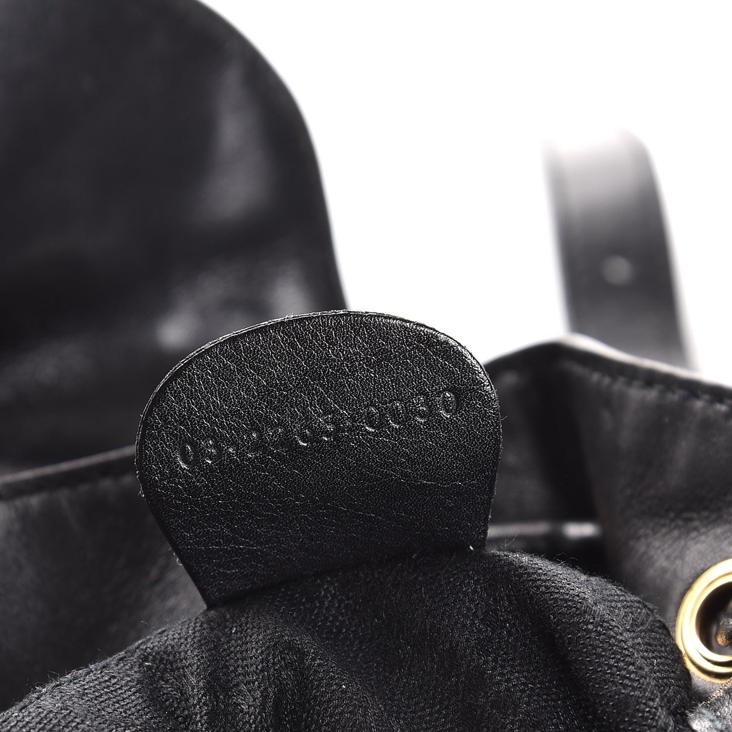 Calfskin Bamboo Backpack Black
