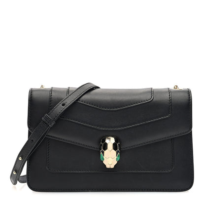 Bulgari Calfskin Serpenti Forever Crossbody Bag Black 1 of 10