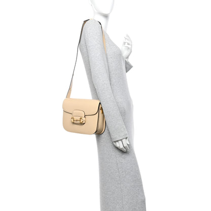 Gucci Azalea Calfskin Horsebit 1955 Shoulder Bag Bubble Tea 2 of 13