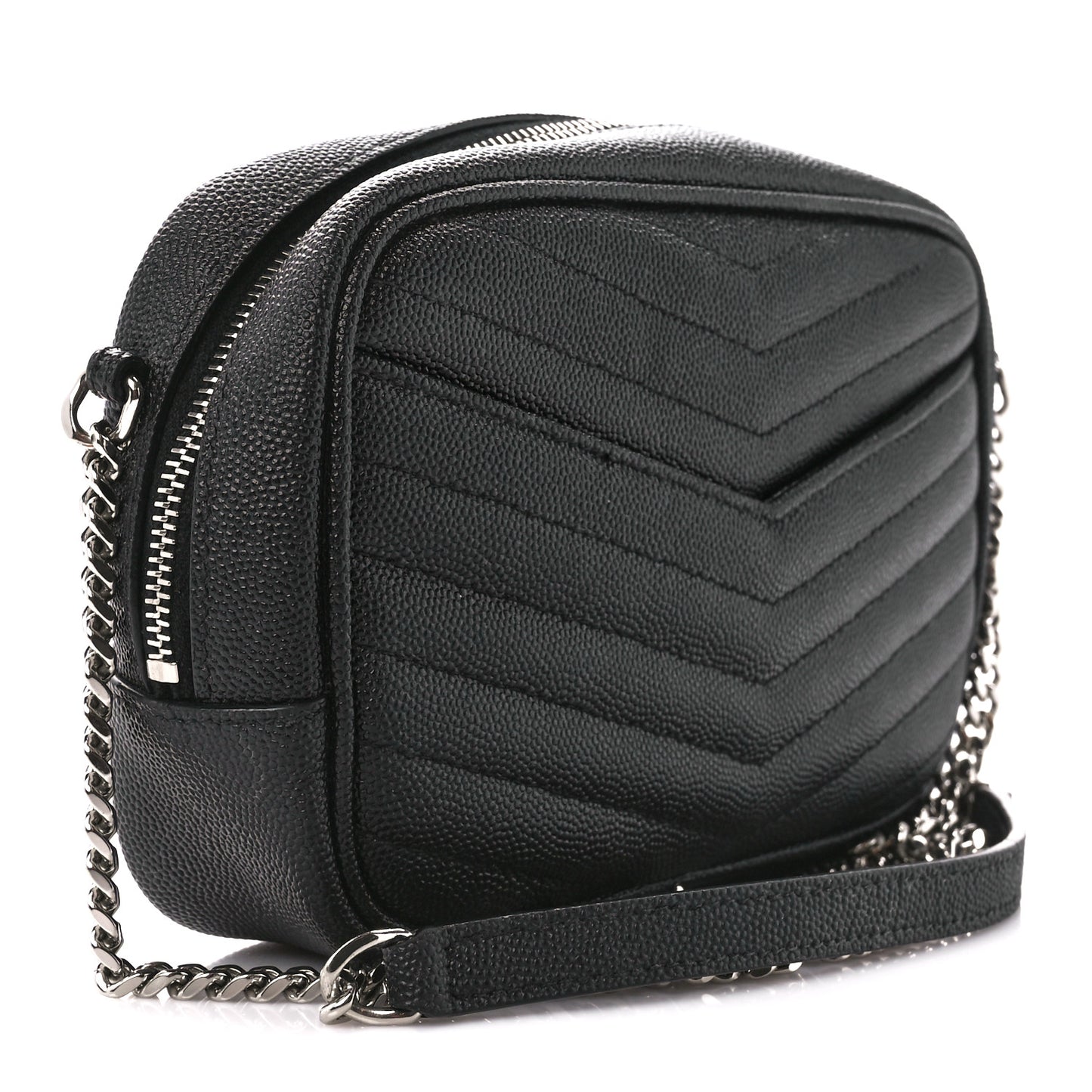 Grain De Poudre Matelasse Monogram Mini Lou Camera Bag Black