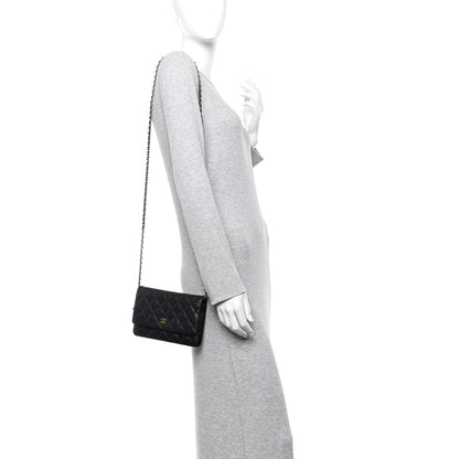 Chanel Caviar Quilted Wallet on Chain WOC Black 2 of 13