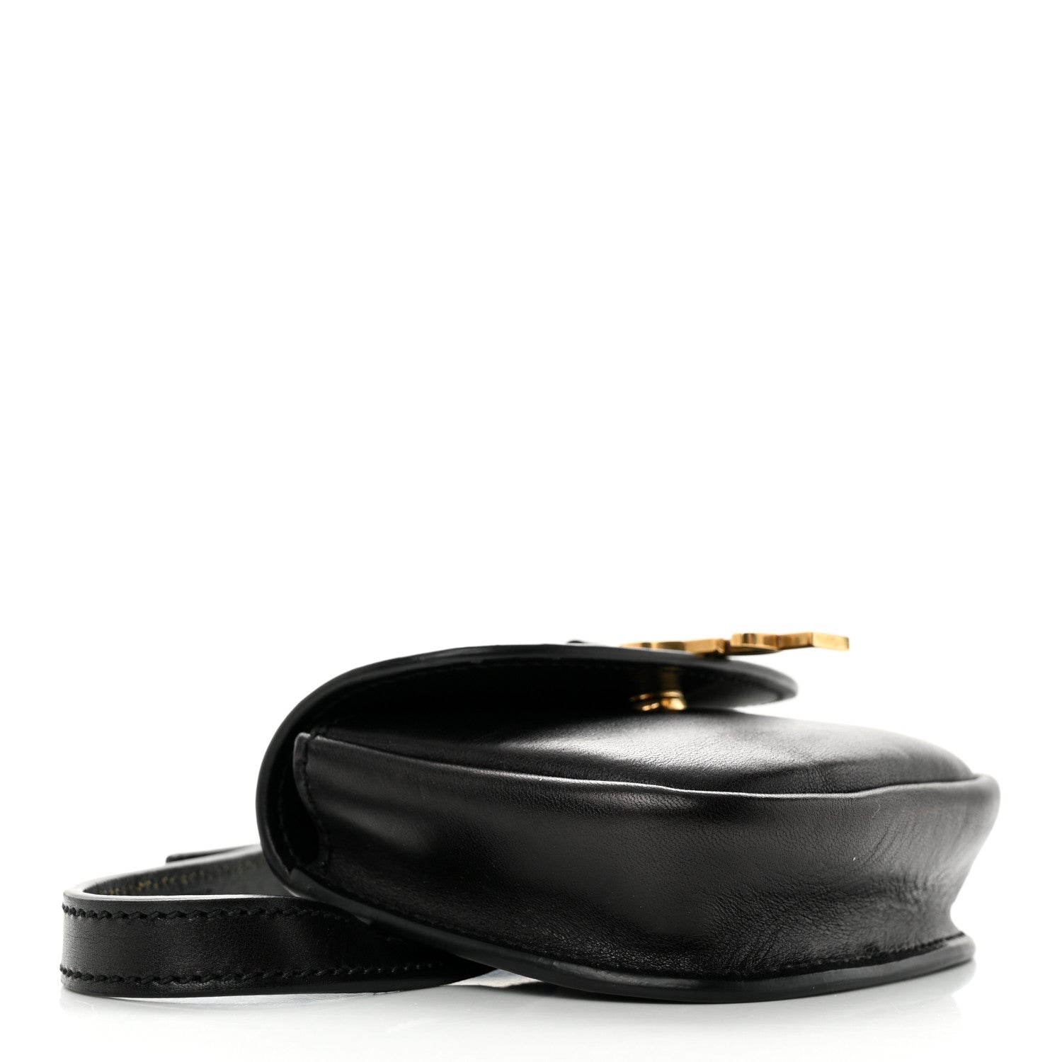 Saint Laurent Smooth Calfskin Mini Classic Monogram Kaia Belt Black 4 of 14