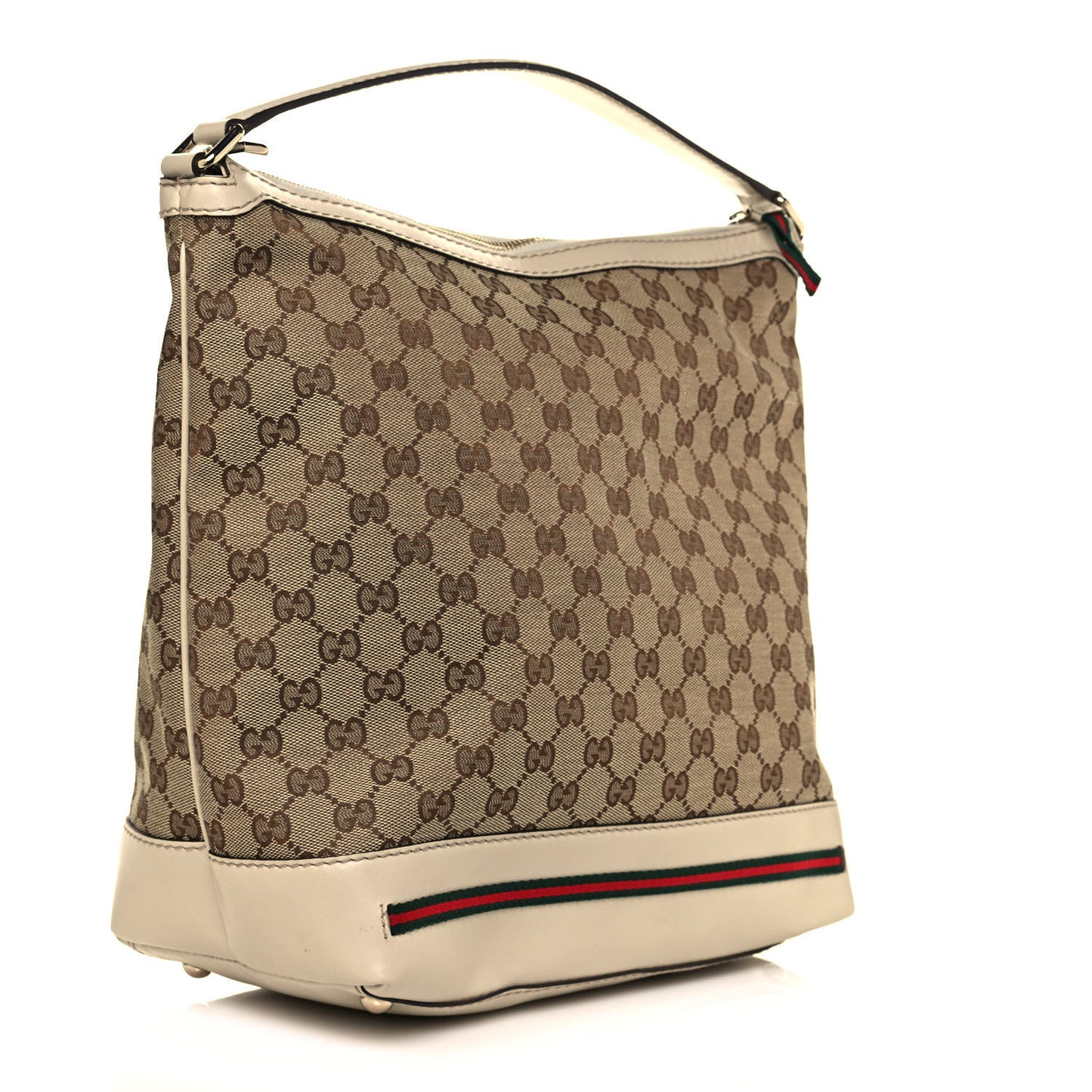 Monogram Web Medium Mayfair Hobo Tote Off White