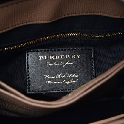 Burberry Derby Calfskin House Check Small Camberley Dark Sand 6 of 7