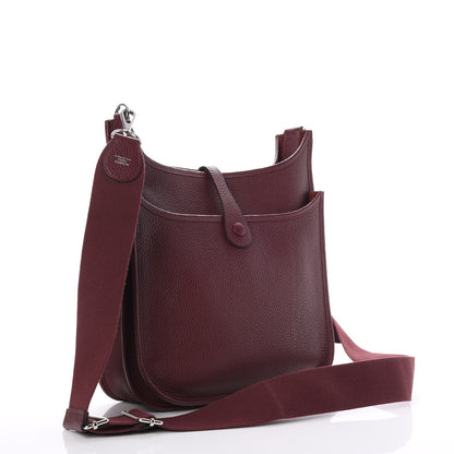 Hermes Taurillon Clemence Evelyne III PM Bordeaux 3 of 7