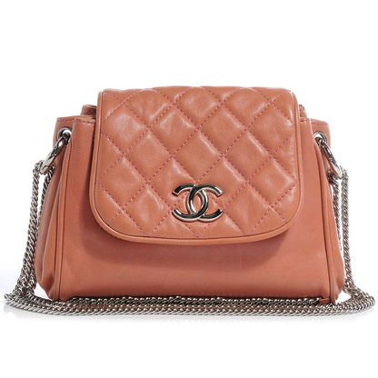 Chanel Lambskin CC Medium Accordion Flap Rose Pale 1 of 9