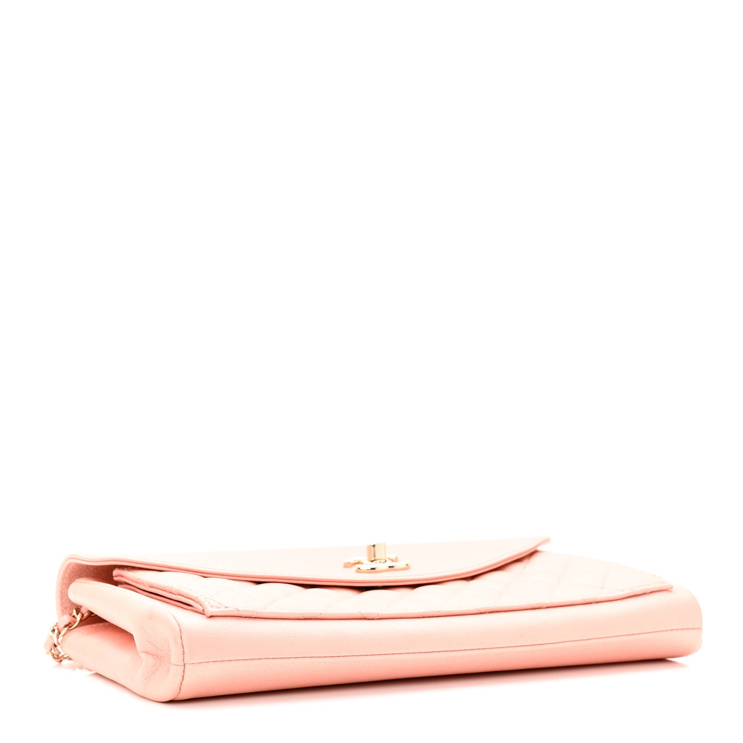 Iridescent Calfskin Smart Pocket Flap Bag Pink