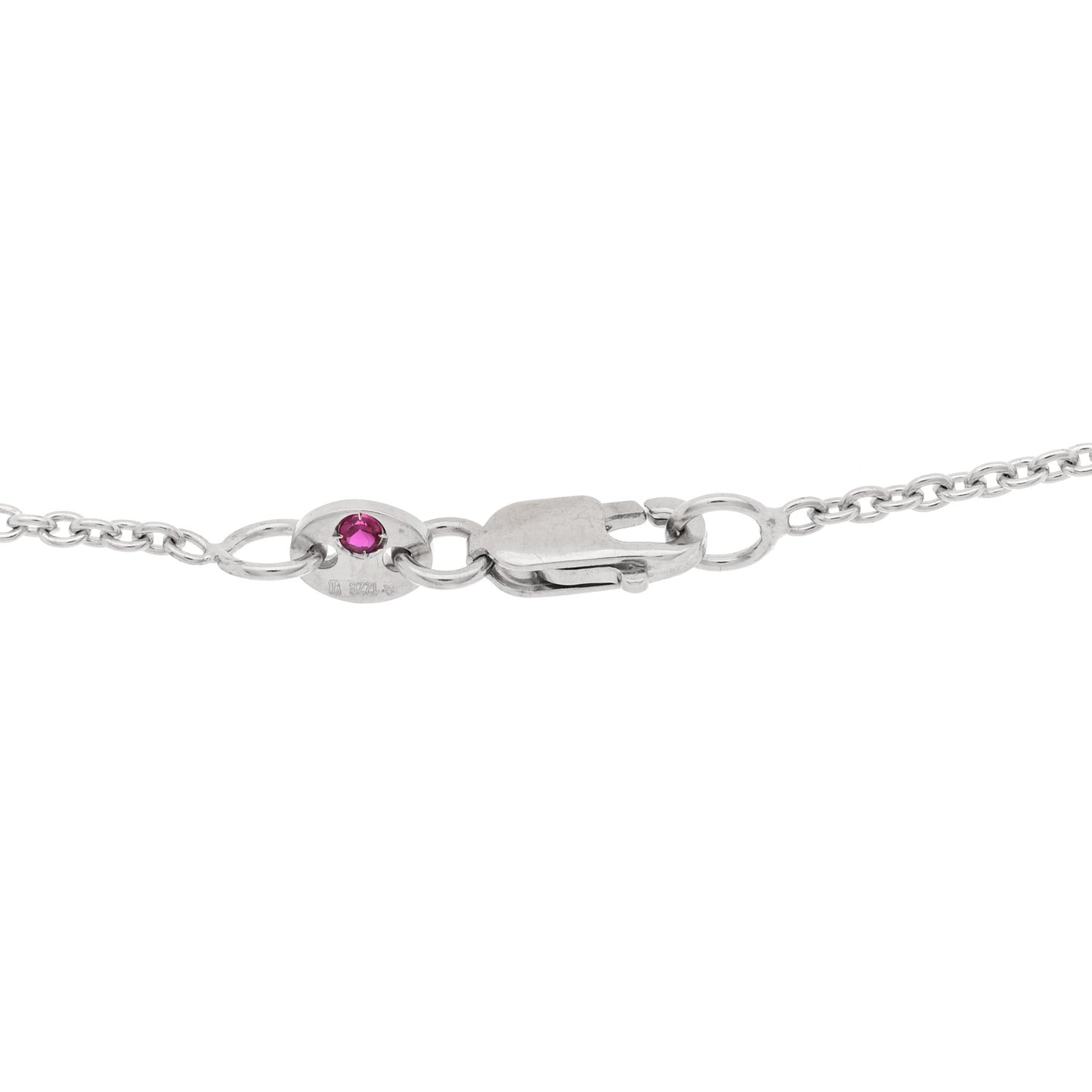 18K White Gold Diamond 3.20ctw Diamonds By The Inch Station Necklace