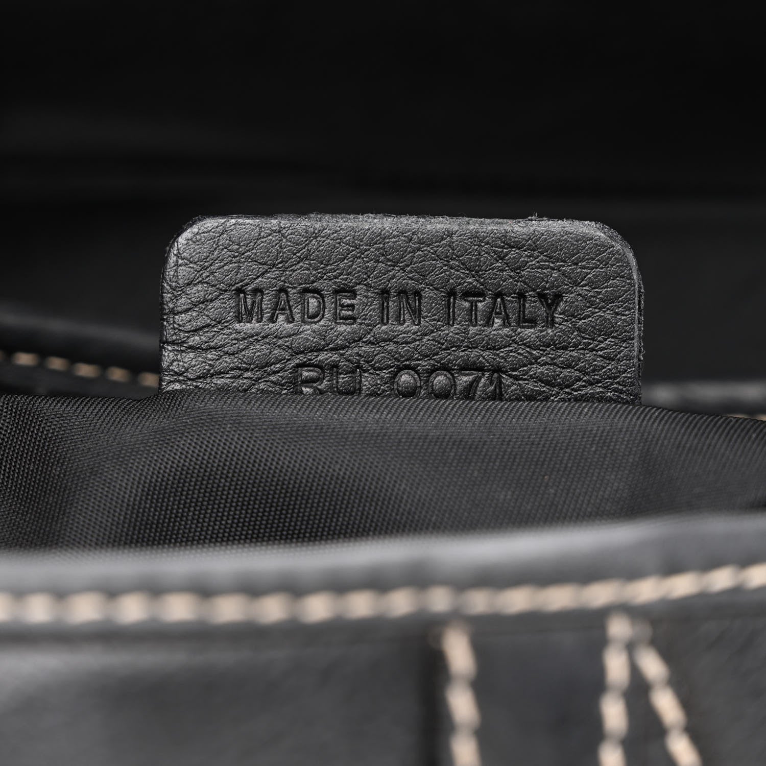 Christian Dior Calfskin Saddle Bag Black 7 of 16