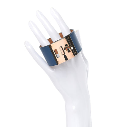 Hermes Swift Kelly Dog Bracelet T3 Bleu Agate 2 of 6