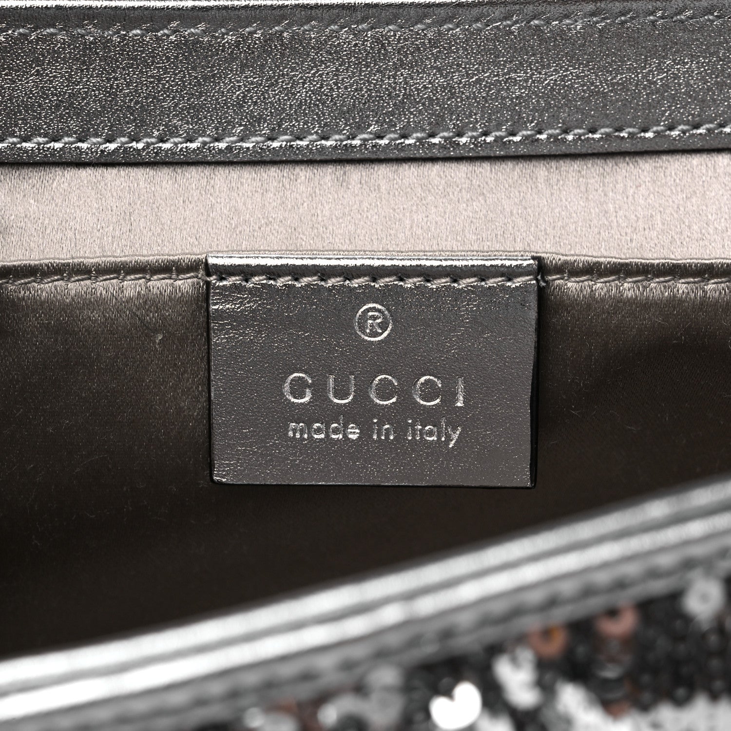 Gucci Sequin Matelasse Mini GG Marmont Shoulder Bag Silver 5 of 8