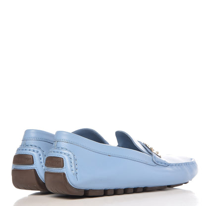 Louis Vuitton Calfskin Lombok Mocassin Loafers 38 Blue 4 of 9