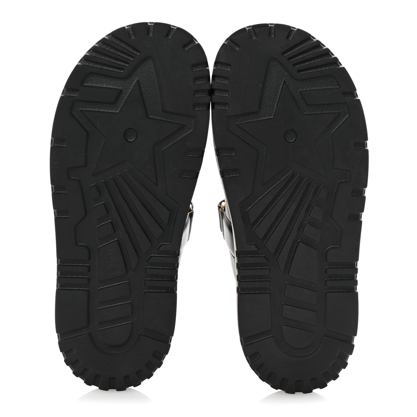 Lambskin Dioract 10mm Slide Sandals 39.5 Black