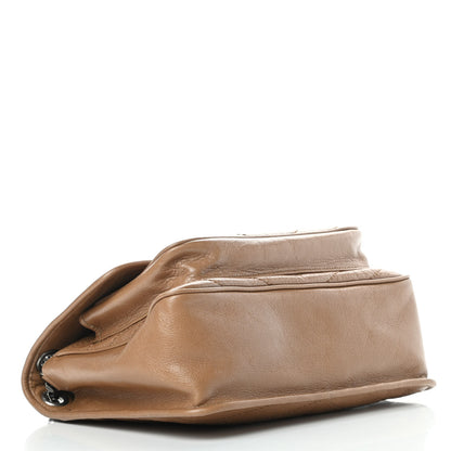 Saint Laurent Crinkled Calfskin Matelasse Monogram Medium Niki Chain Satchel Natural Tan 5 of 12