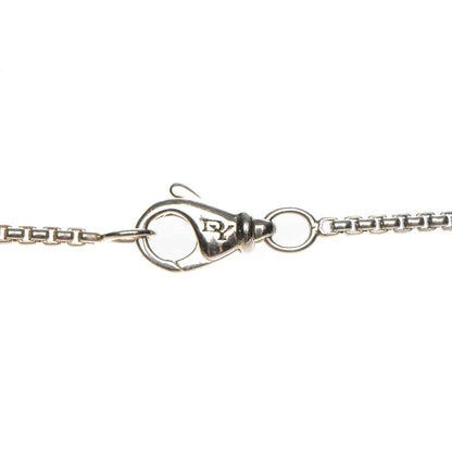 David Yurman Sterling Silver Pearl Diamond 25mm X Pendant Necklace 5 of 5