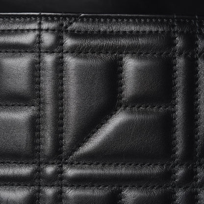 Gucci Calfskin Matelasse Studded Medium GG Marmont Shoulder Bag Black 9 of 13