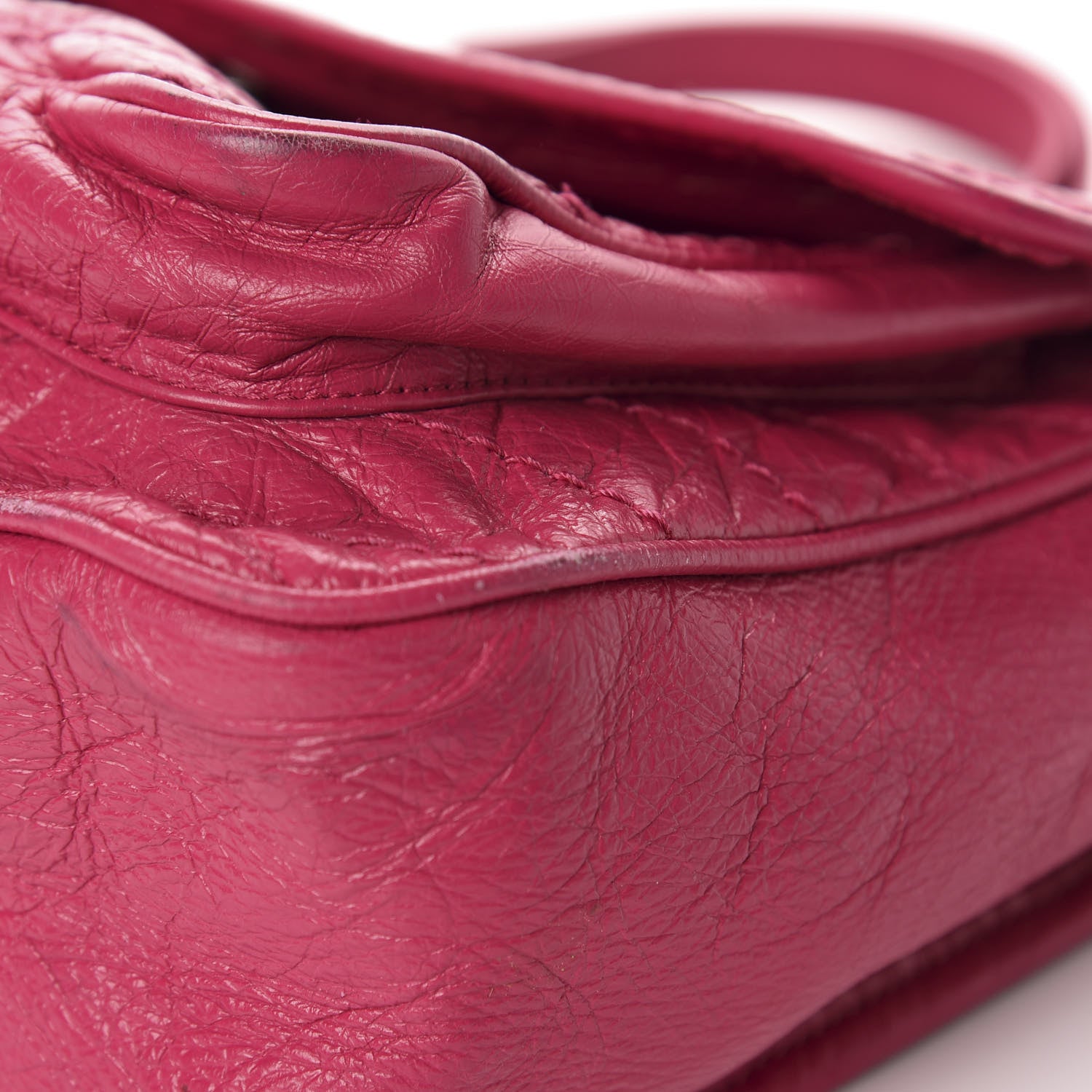 Saint Laurent Crinkled Calfskin Matelasse Monogram Medium Niki Chain Satchel Freesia 12 of 21