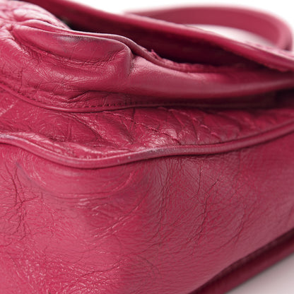 Saint Laurent Crinkled Calfskin Matelasse Monogram Medium Niki Chain Satchel Freesia 12 of 21