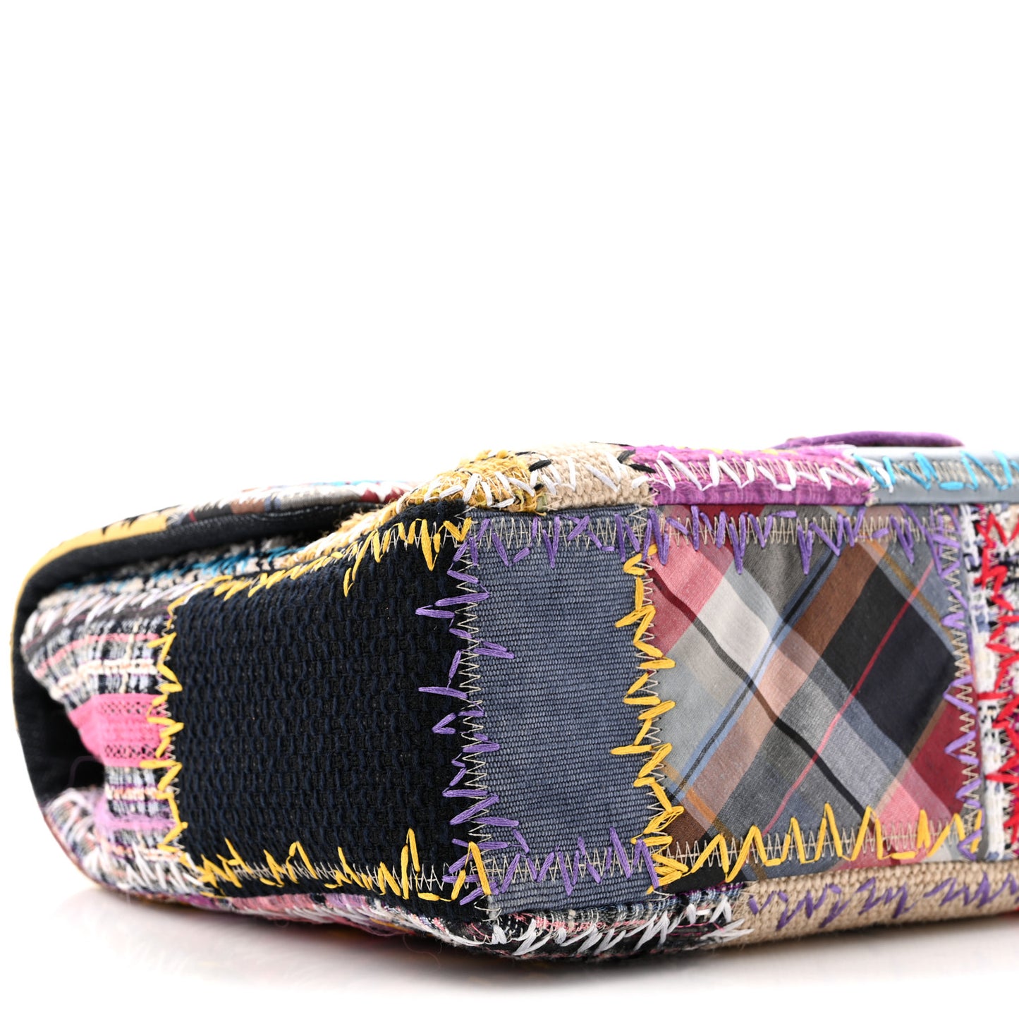 Patchwork Jumbo Flap Yellow Multicolor