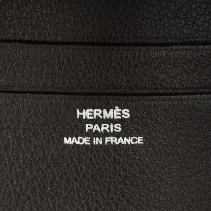 Hermes Swift Mens Citizen Twill Petit Fil d'Argent Tri-Fold Wallet Ebene Cannelle 6 of 8