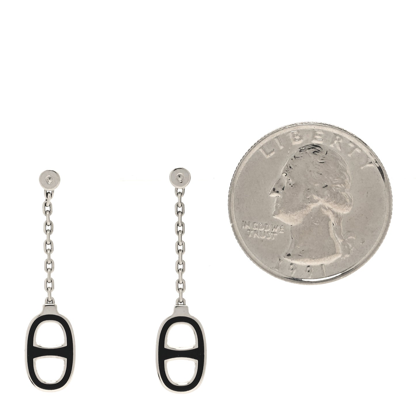 Lacquered Iliade Drop Earrings Black