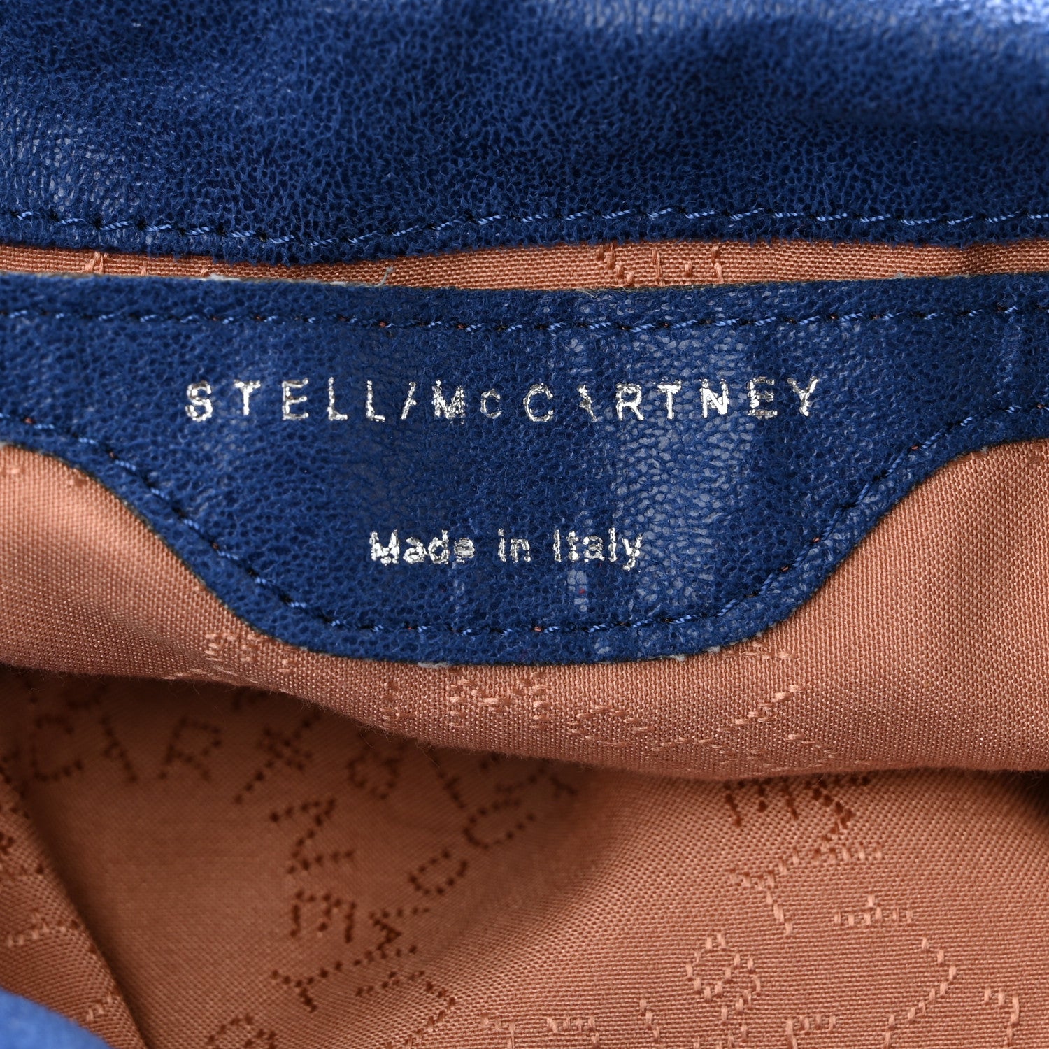 Stella McCartney Shaggy Deer Mini Falabella Fold Over Tote Blue 6 of 10