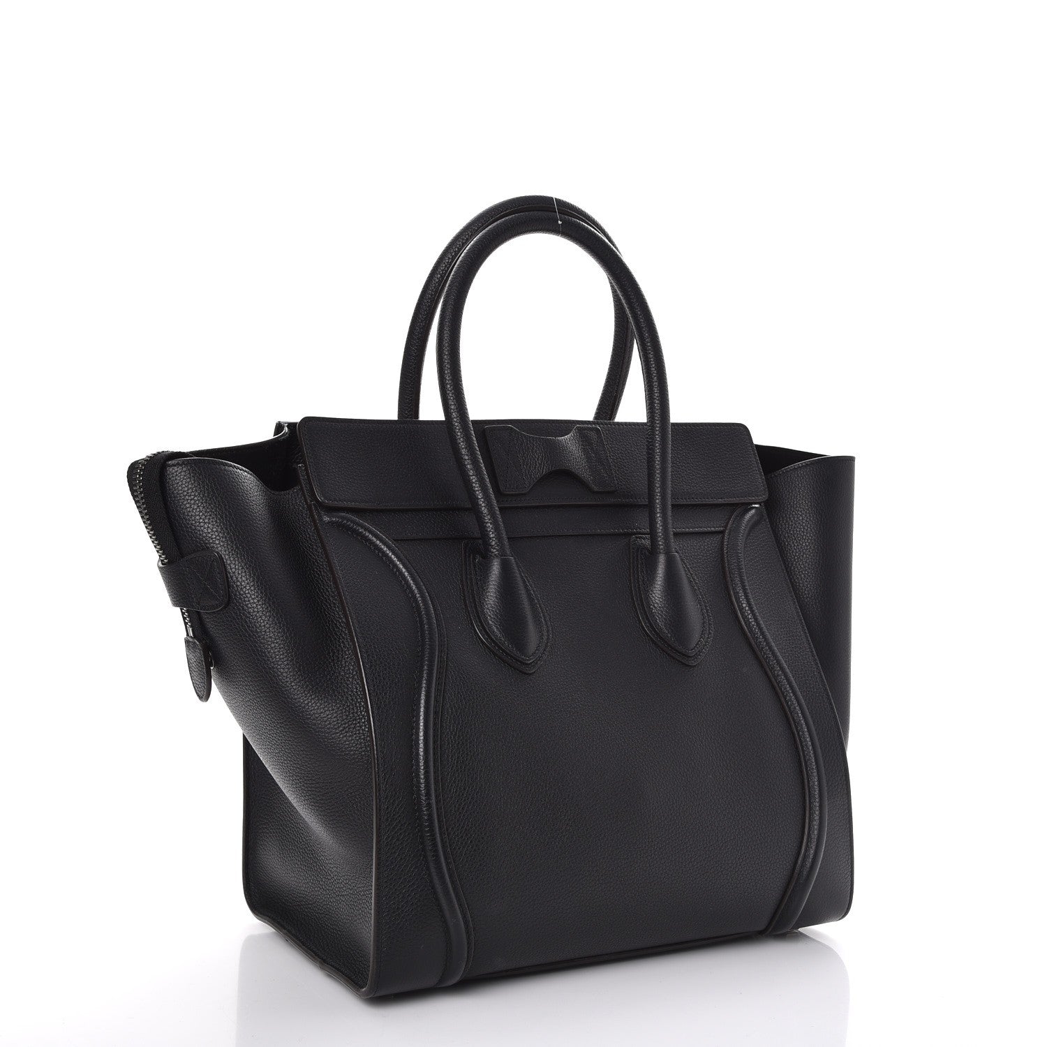 Celine Drummed Calfskin Mini Luggage Black 3 of 9