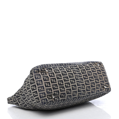 Fendi Zucchino Tote Navy Blue 3 of 4