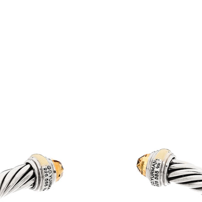 David Yurman Sterling Silver 14K Yellow Gold Citrine 7mm Cable Classics Bracelet 3 of 3