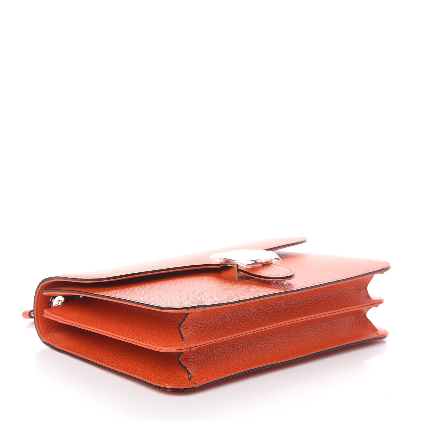 Dollar Calfskin Interlocking G Shoulder Bag Sun Orange