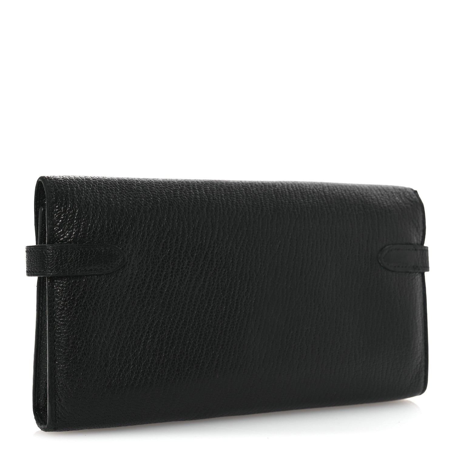 Hermes Chevre Mysore Kelly Longue Wallet Black 3 of 12