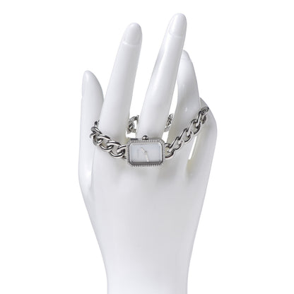 Chanel Stainless Steel Diamond Bezel Mother of Pearl 16mm Chain Premiere Quartz Watch 2 of 6