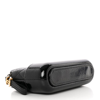 Chanel Patent Goatskin Quilted Small Gabrielle Clutch Black 5 of 11