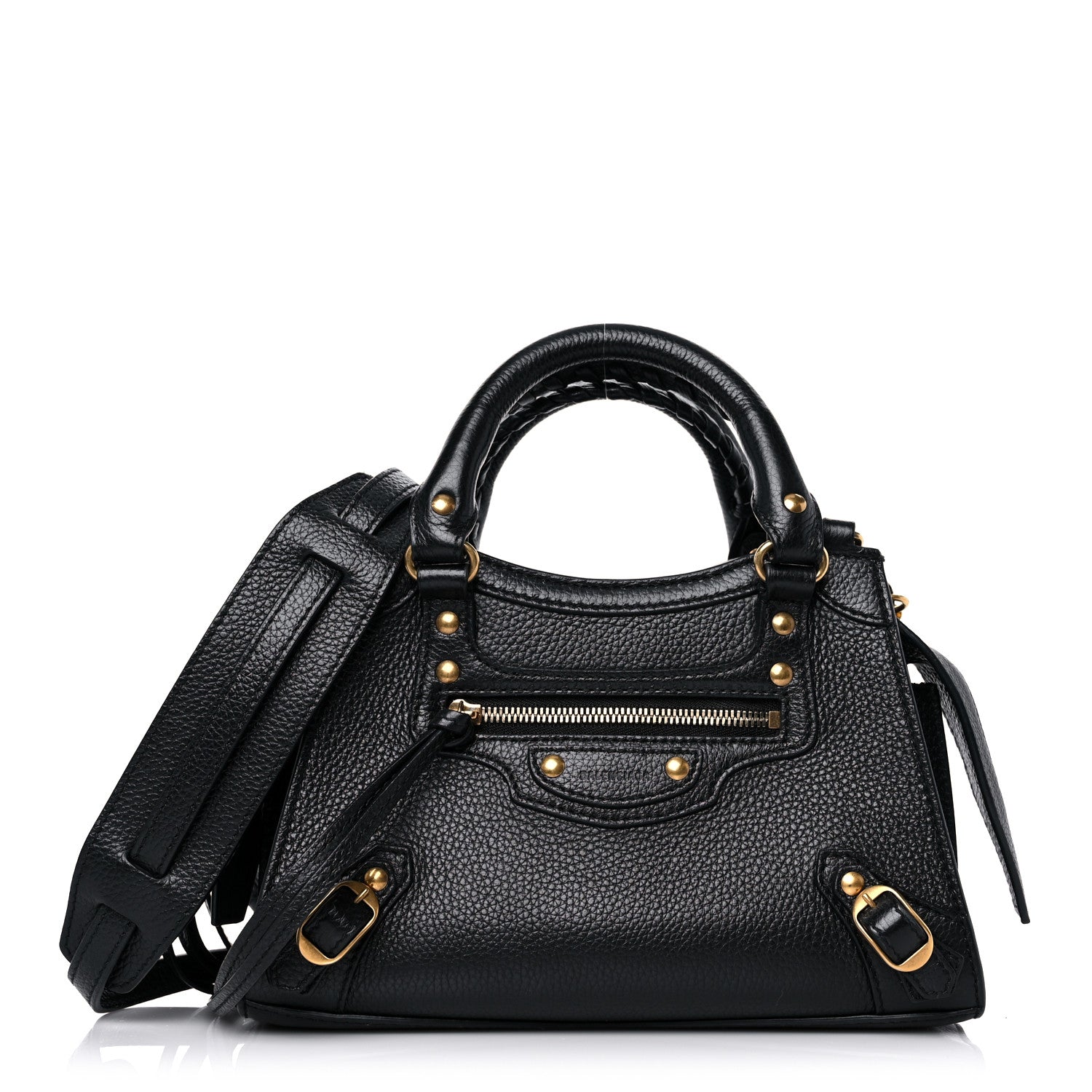 Balenciaga Grained Calfskin Neo Classic Gold Hardware Mini City Black 1 of 9