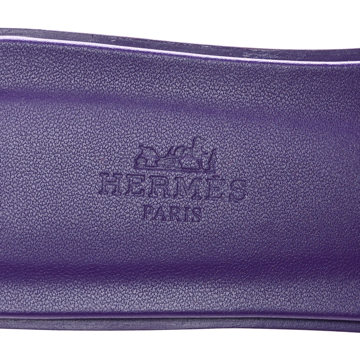 Hermes Calfskin Oran Sandals 38 Violet Majorette 6 of 9