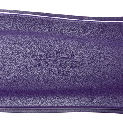 Hermes Calfskin Oran Sandals 38 Violet Majorette 6 of 9