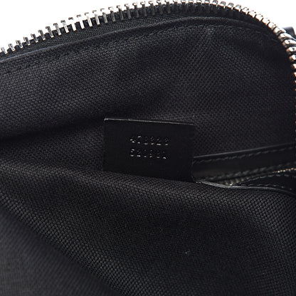 Gucci Soft GG Supreme Monogram Appia Calfskin Web Large Carry On Duffle Bag Black Grey 7 of 17