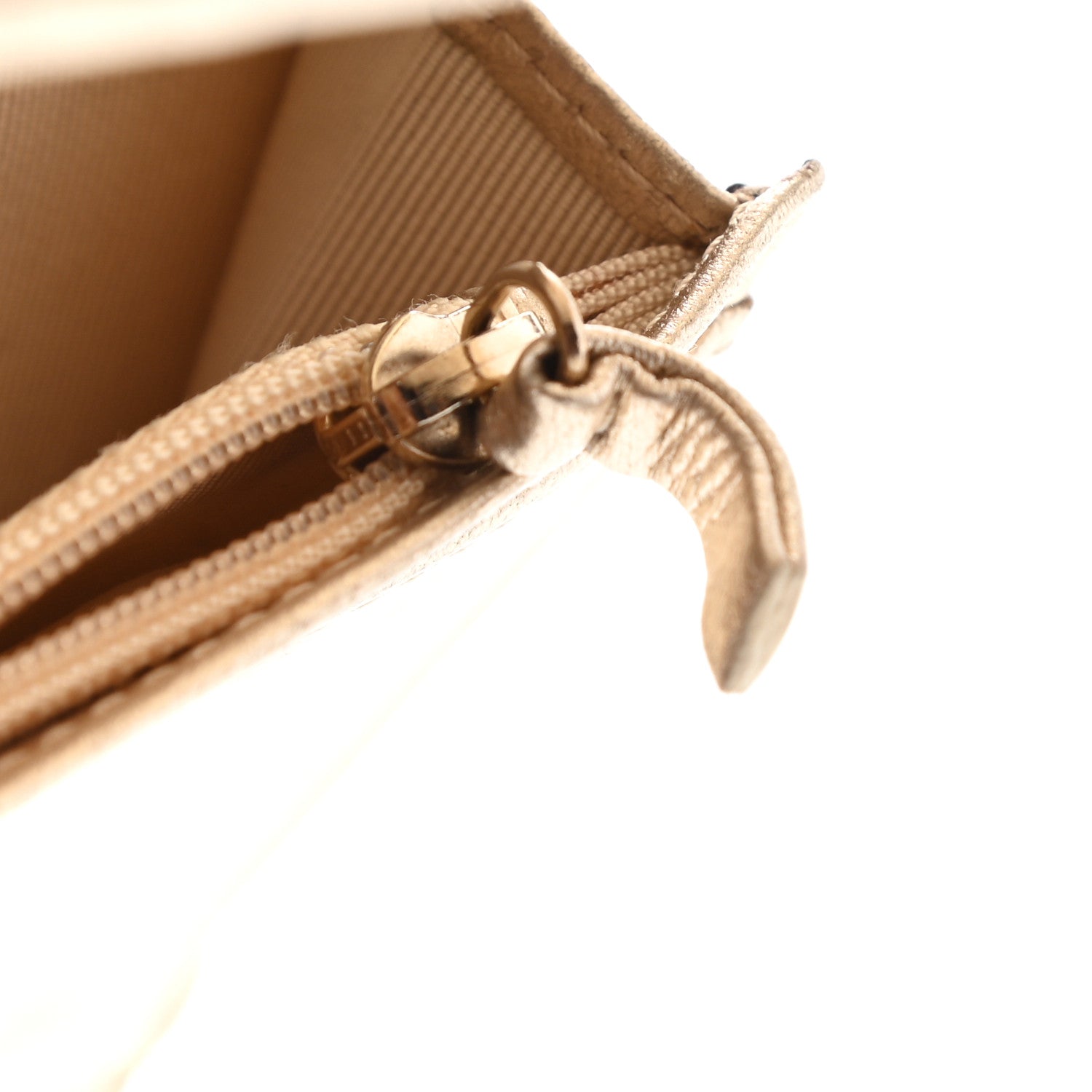 Chanel Metallic Lambskin Quilted Yen Wallet Gold 10 of 10