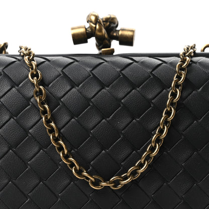 Bottega Veneta Nappa Intrecciato Chain Knot Clutch Black 7 of 9