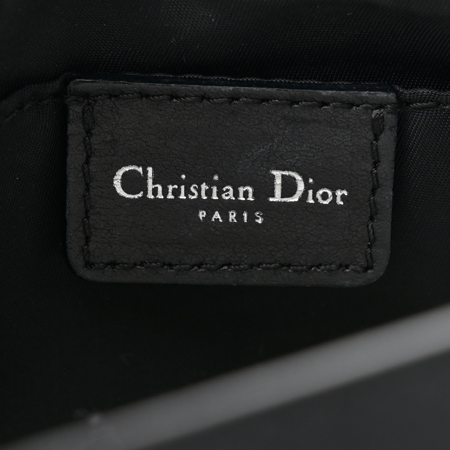 Christian Dior Monogram Shoulder Bag Pochette Black 6 of 13
