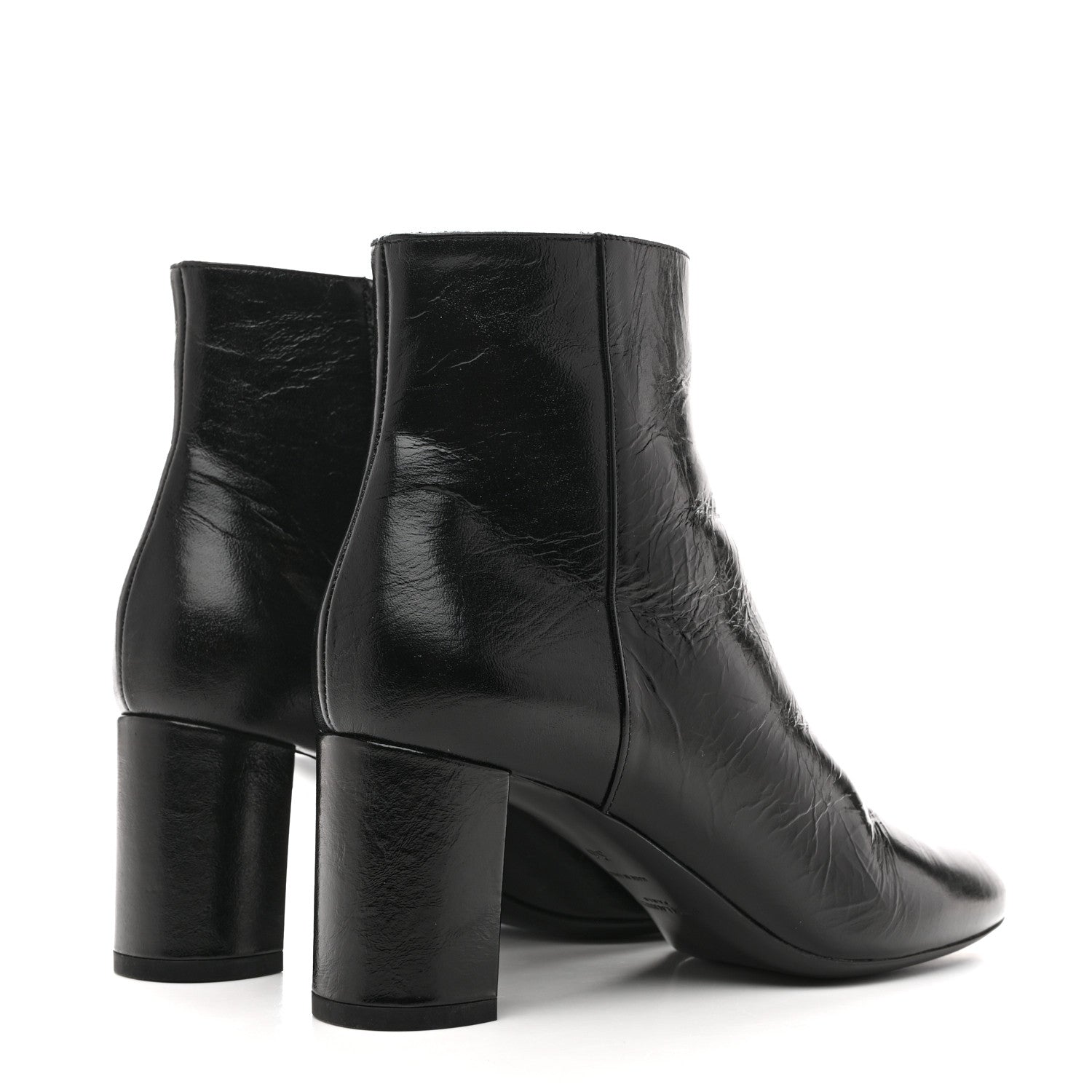 Saint Laurent Calfskin Loulou 70 Uniform Ankle Boots 36 Black 5 of 13