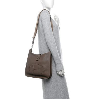 Hermes Taurillon Clemence Evelyne III PM Etoupe 2 of 13